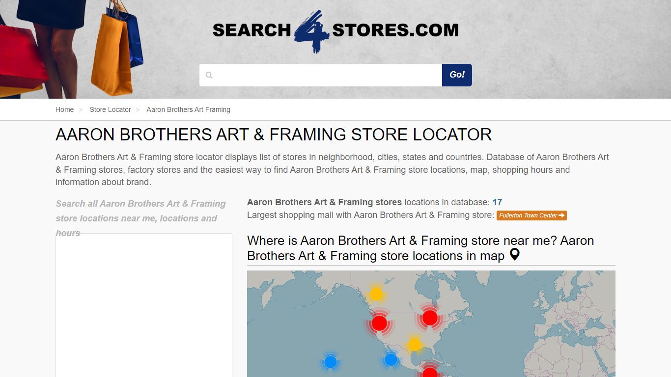 Aaron Brothers Art & Framing Store locator - Search 4 Stores